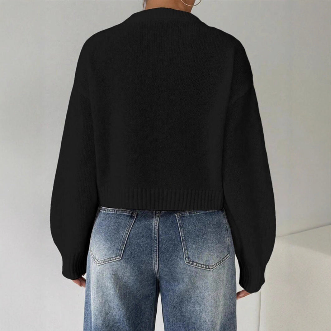 Pull Femme en Maille Fine avec Encolure Ronde Lucyle