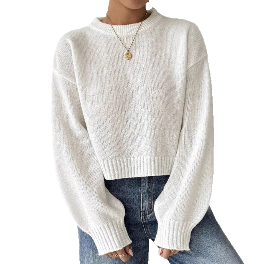 Pull Femme en Maille Fine avec Encolure Ronde Lucyle