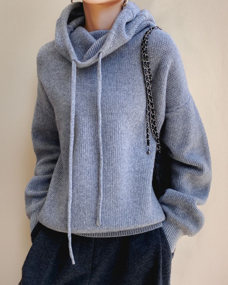 Pull Femme en Maille avec Col Roulé Lucyle