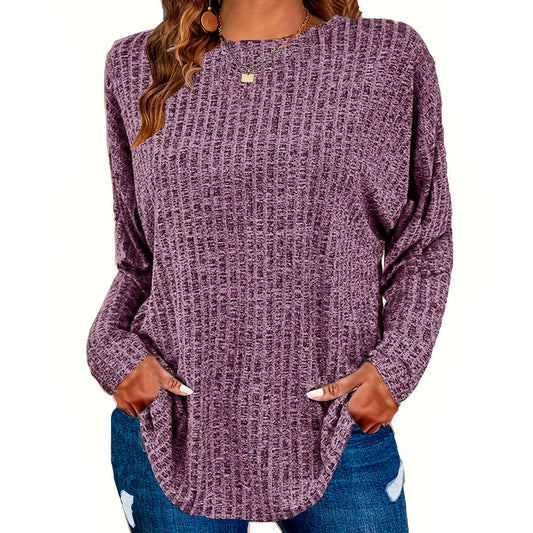 Pull Oversize Femme avec Poches en Maille Côtelée Lucyle