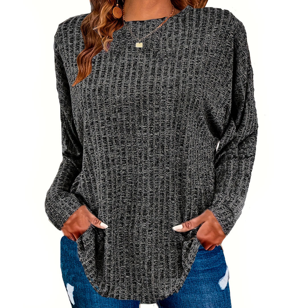 Pull Oversize Femme avec Poches en Maille Côtelée Lucyle