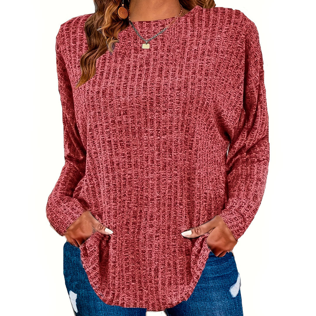 Pull Oversize Femme avec Poches en Maille Côtelée Lucyle