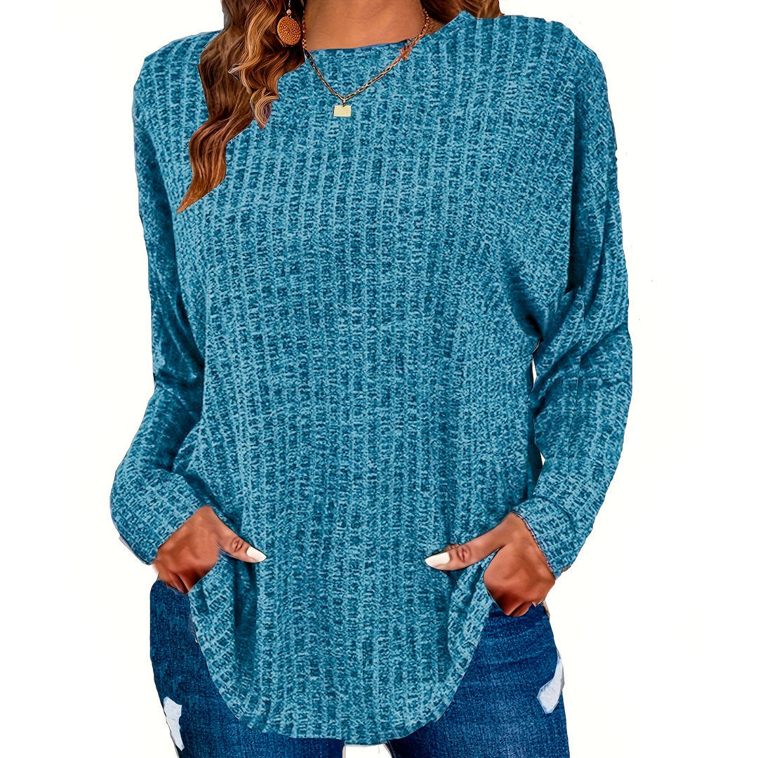 Pull Oversize Femme avec Poches en Maille Côtelée Lucyle