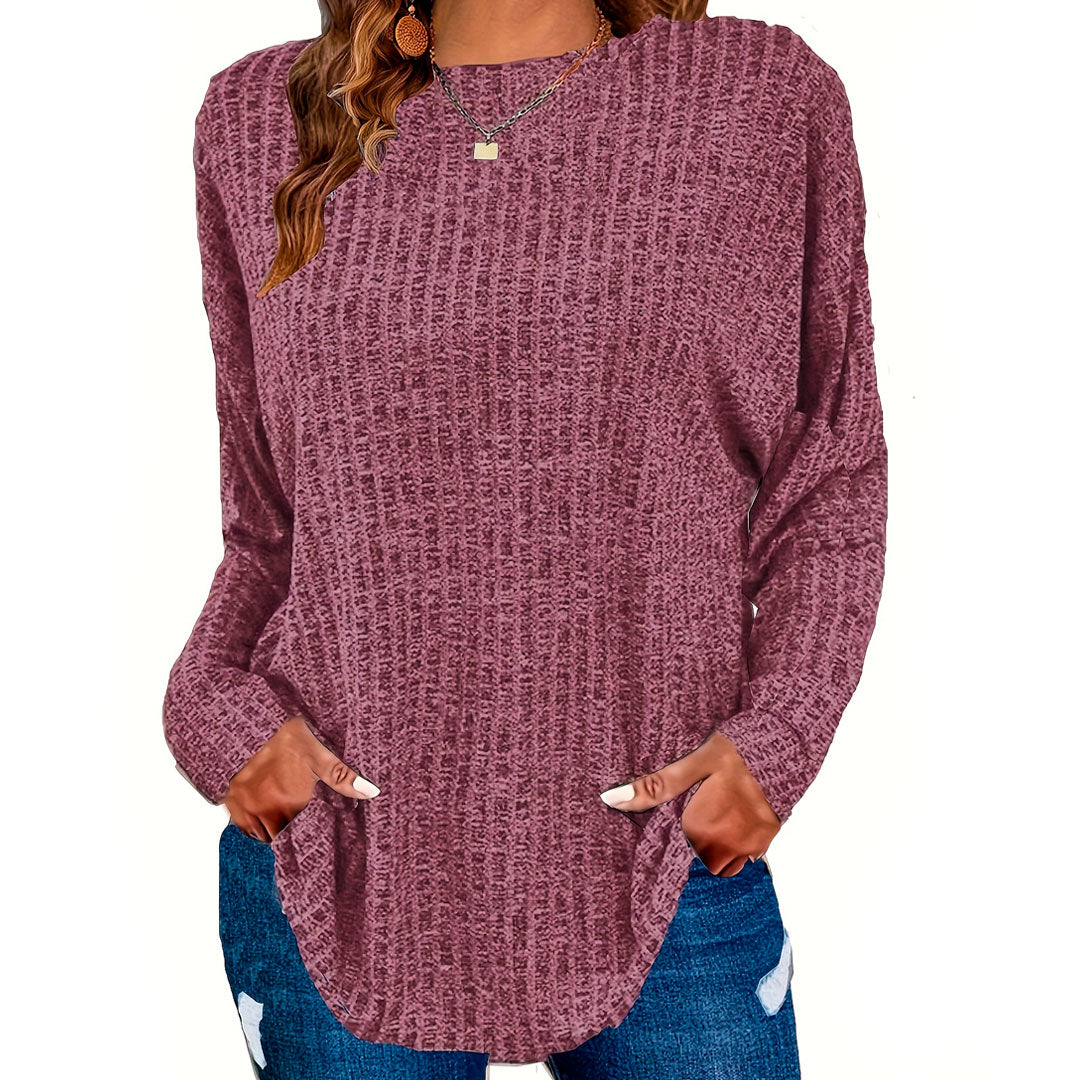 Pull Oversize Femme avec Poches en Maille Côtelée Lucyle