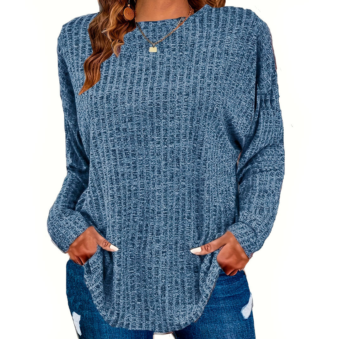 Pull Oversize Femme avec Poches en Maille Côtelée Lucyle