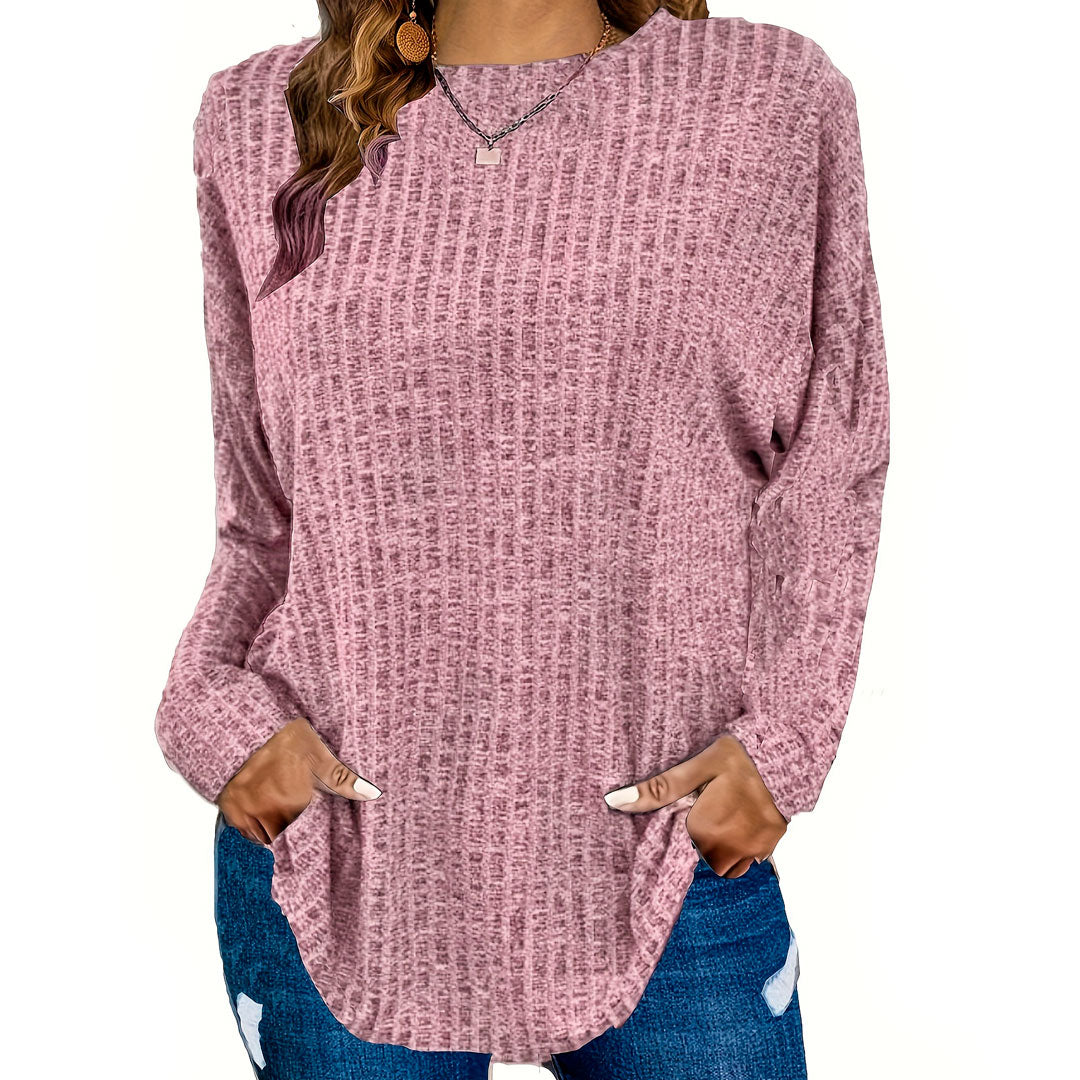 Pull Oversize Femme avec Poches en Maille Côtelée Lucyle