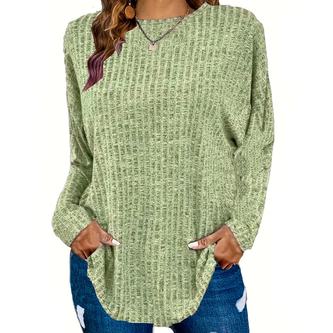Pull Oversize Femme avec Poches en Maille Côtelée Lucyle