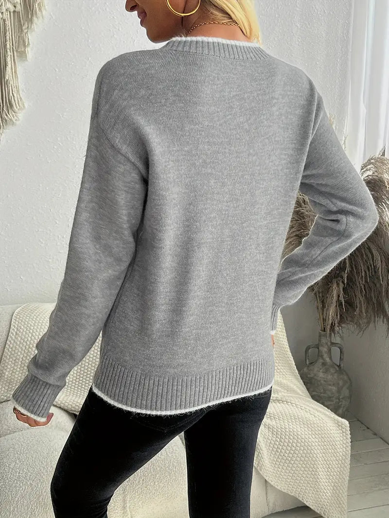 Pull de Noël Femme à Motif Flocon de Neige Lucyle