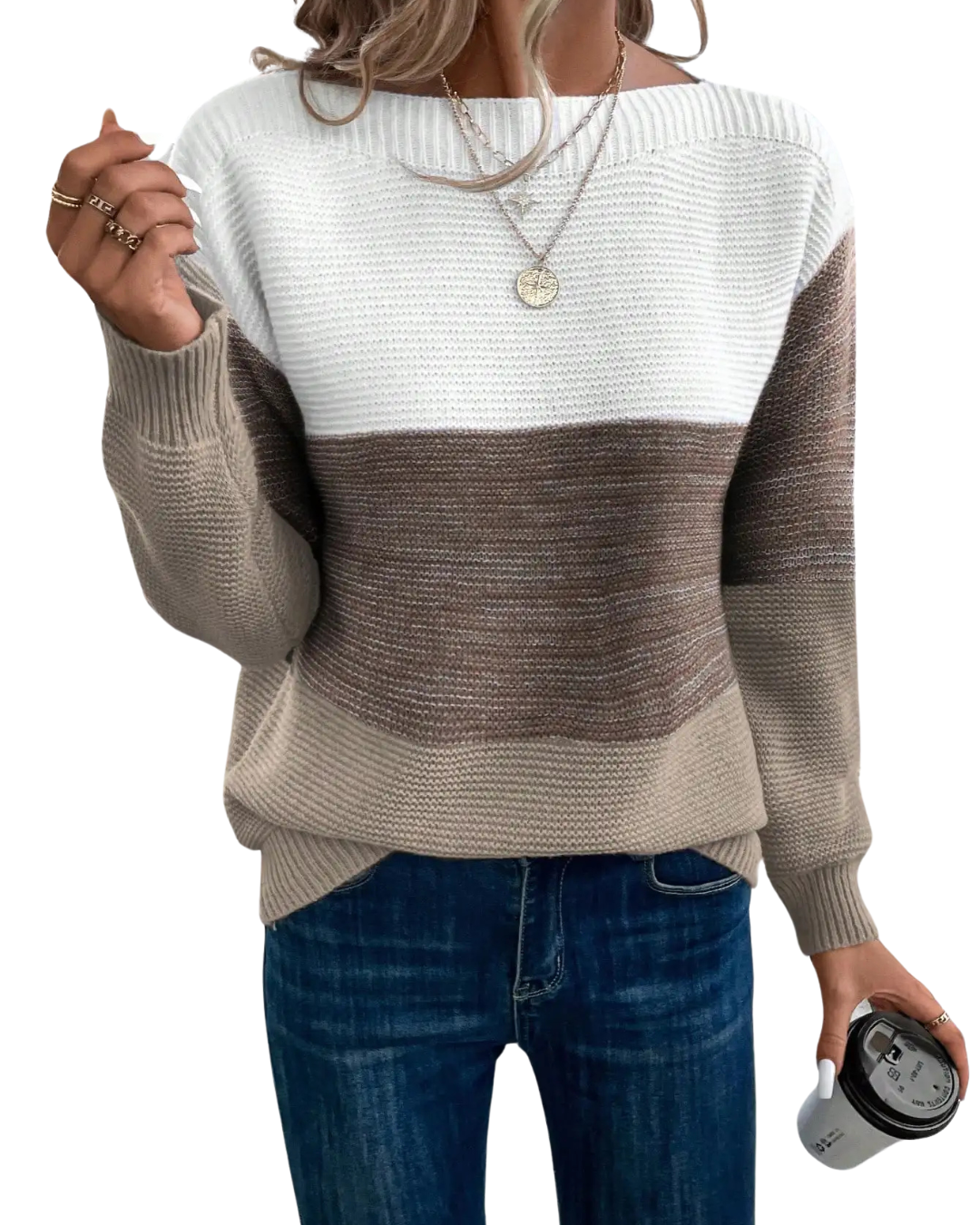 Pull en Maille Femme avec Col Montant Lucyle