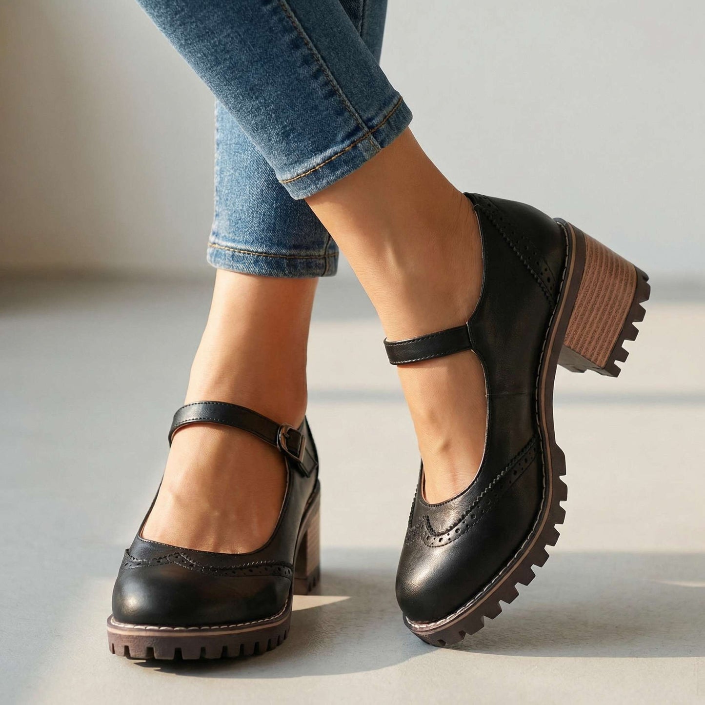 Richelieu Femme avec Talons Épais et Confort Optimal Lucyle