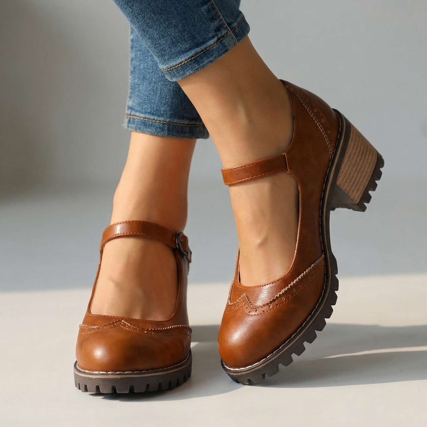 Richelieu Femme avec Talons Épais et Confort Optimal Lucyle