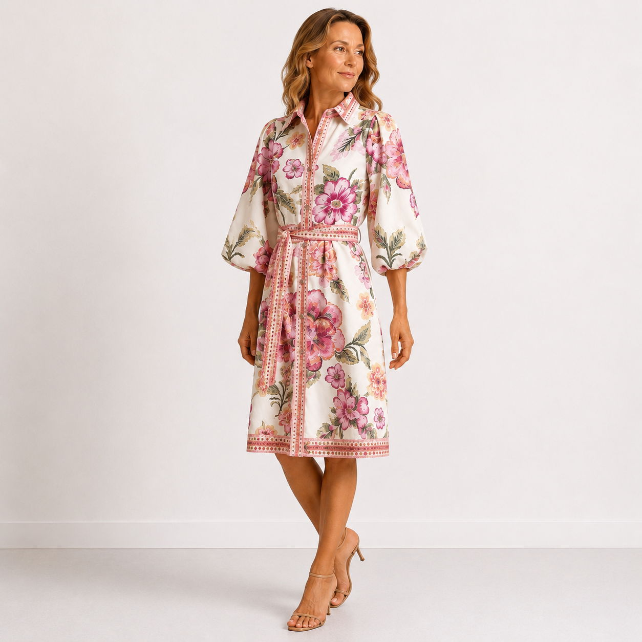 Robe Chemise Femme avec Imprimé Floral Lucyle