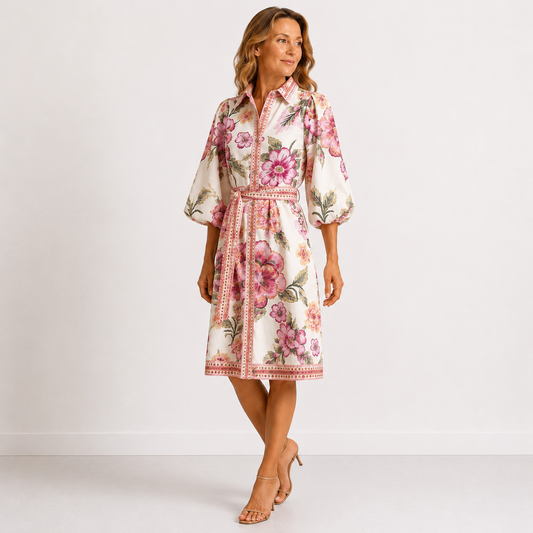 Robe Chemise Femme avec Imprimé Floral Lucyle