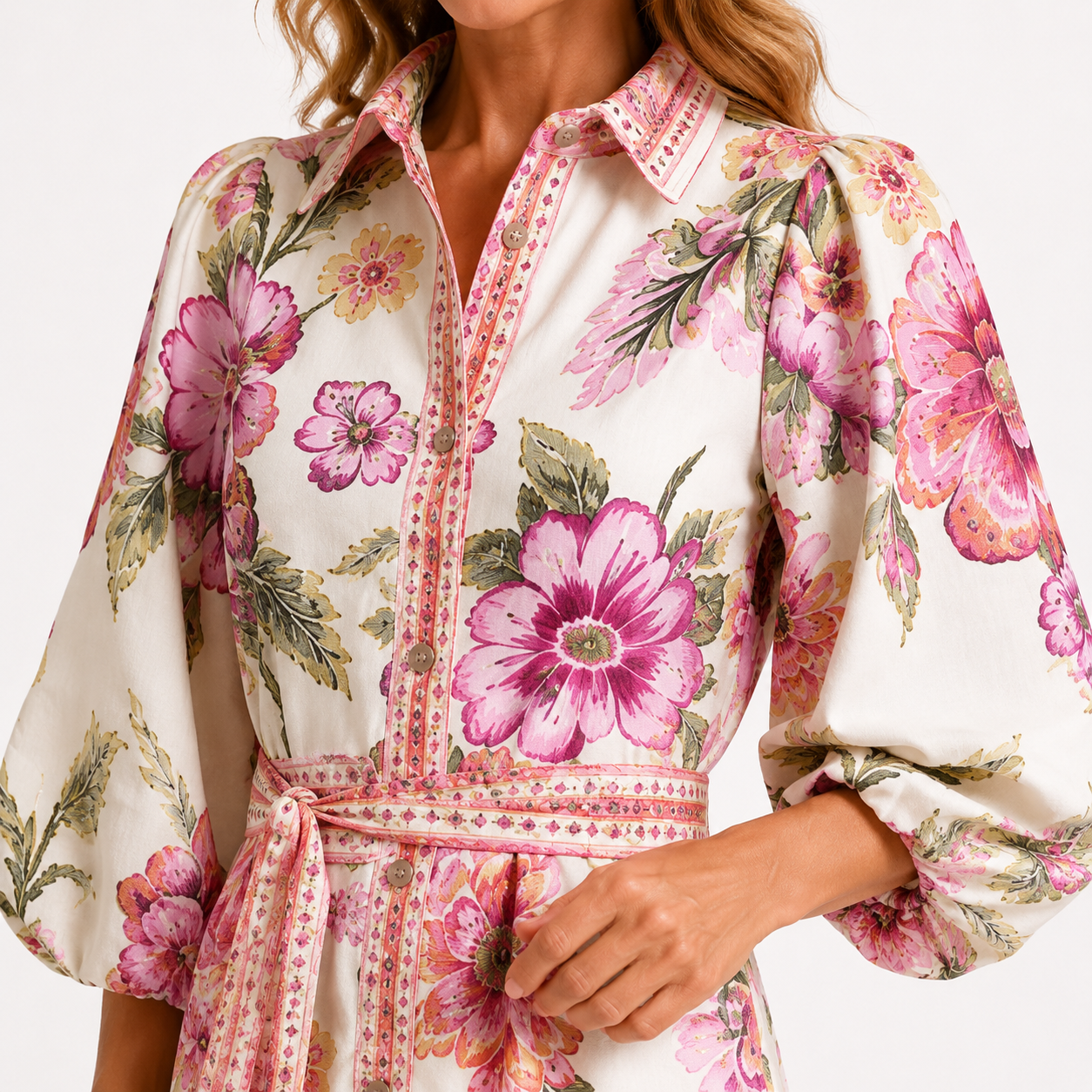 Robe Chemise Femme avec Imprimé Floral Lucyle