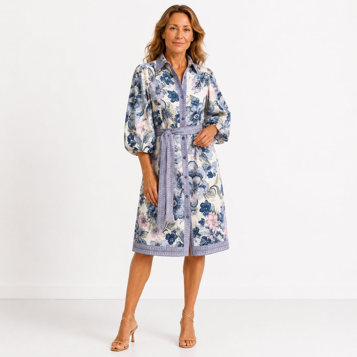 Robe Chemise Femme avec Imprimé Floral Lucyle