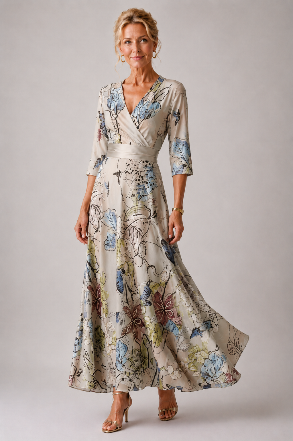 Robe Chic Femme avec Imprimé Floral Lucyle