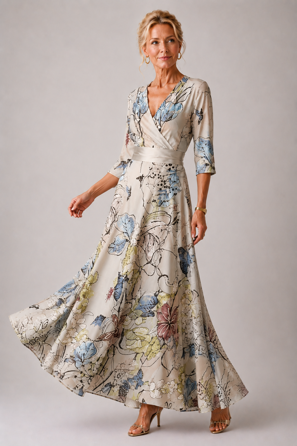 Robe Chic Femme avec Imprimé Floral Lucyle