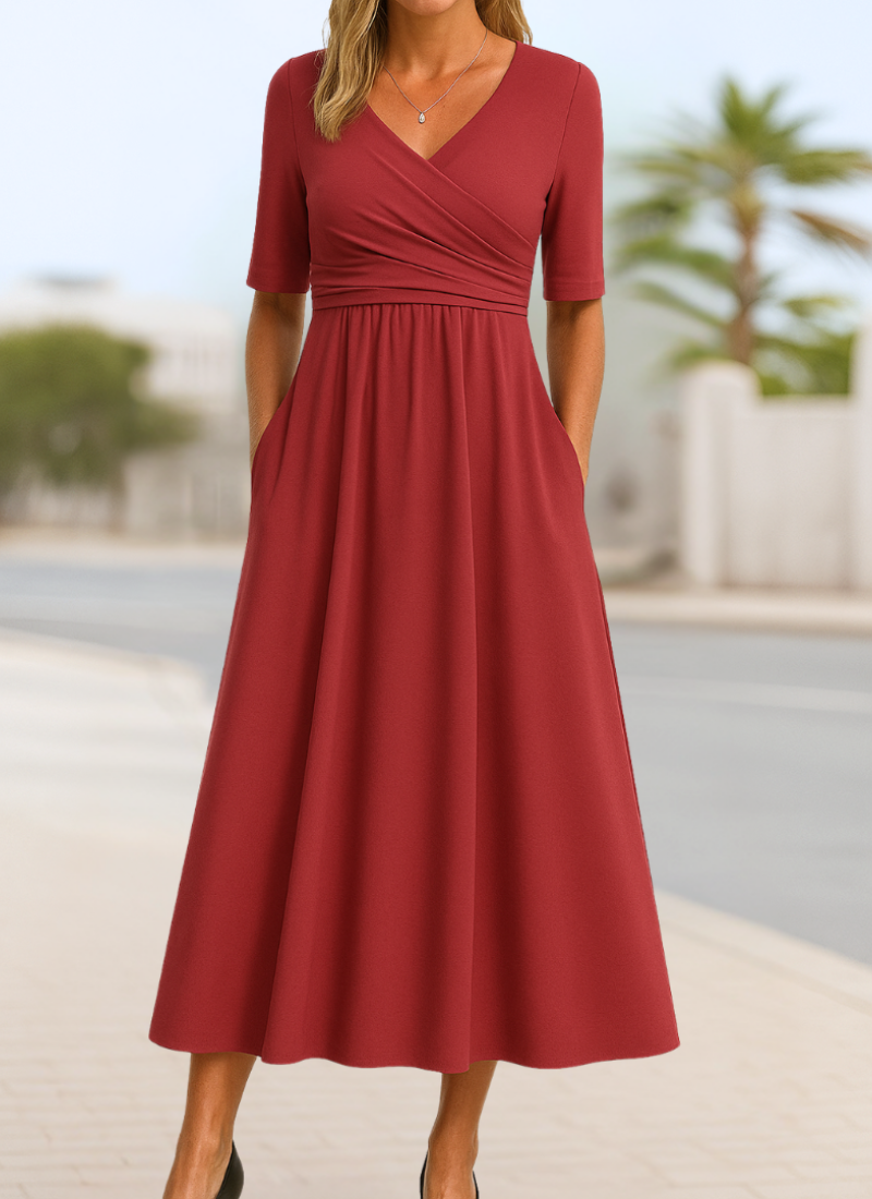 Robe Croisée Femme avec Silhouette Flatteuse Lucyle