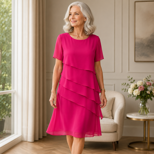 Robe Femme Longue avec Volants Élégante Lucyle