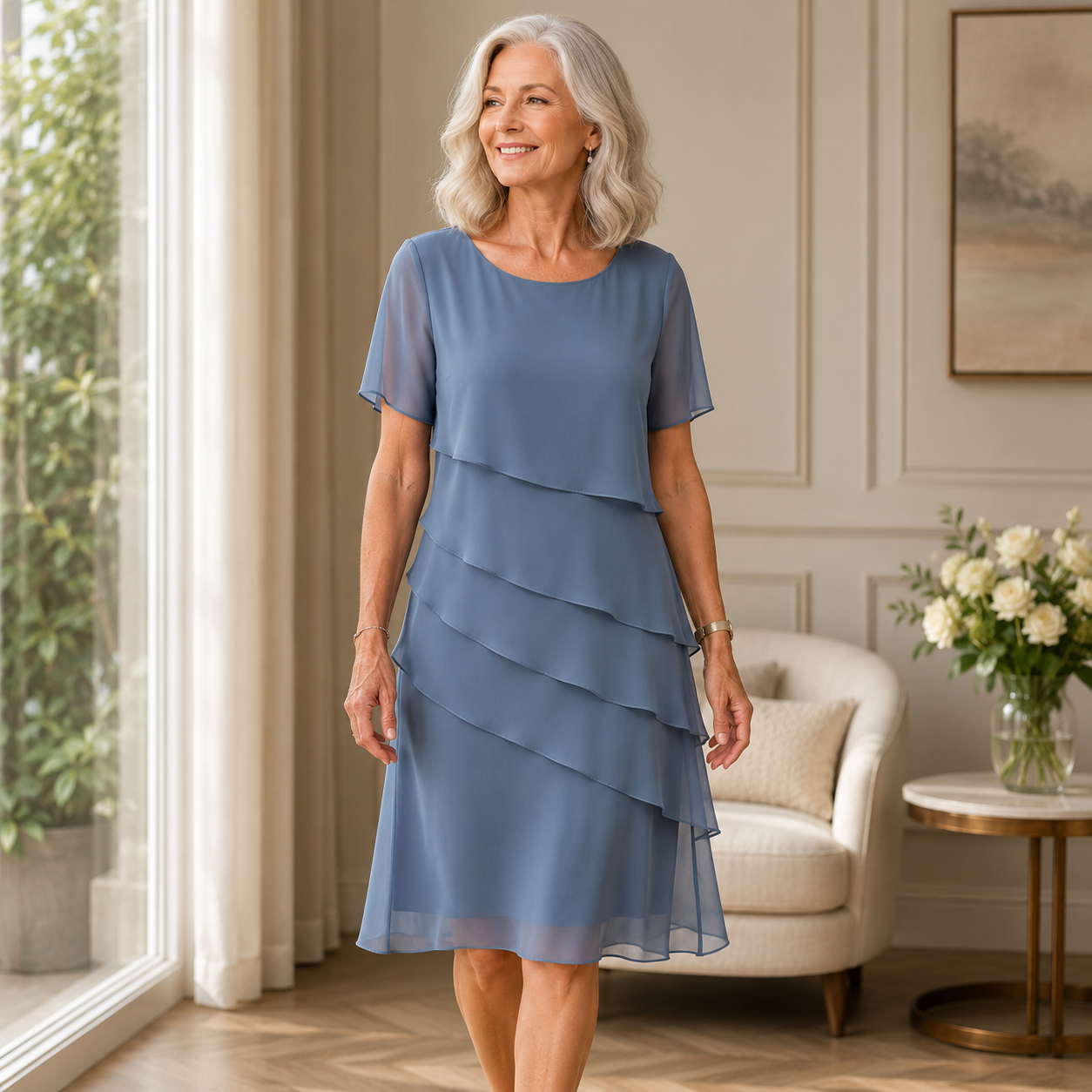 Robe Femme Longue avec Volants Élégante Lucyle