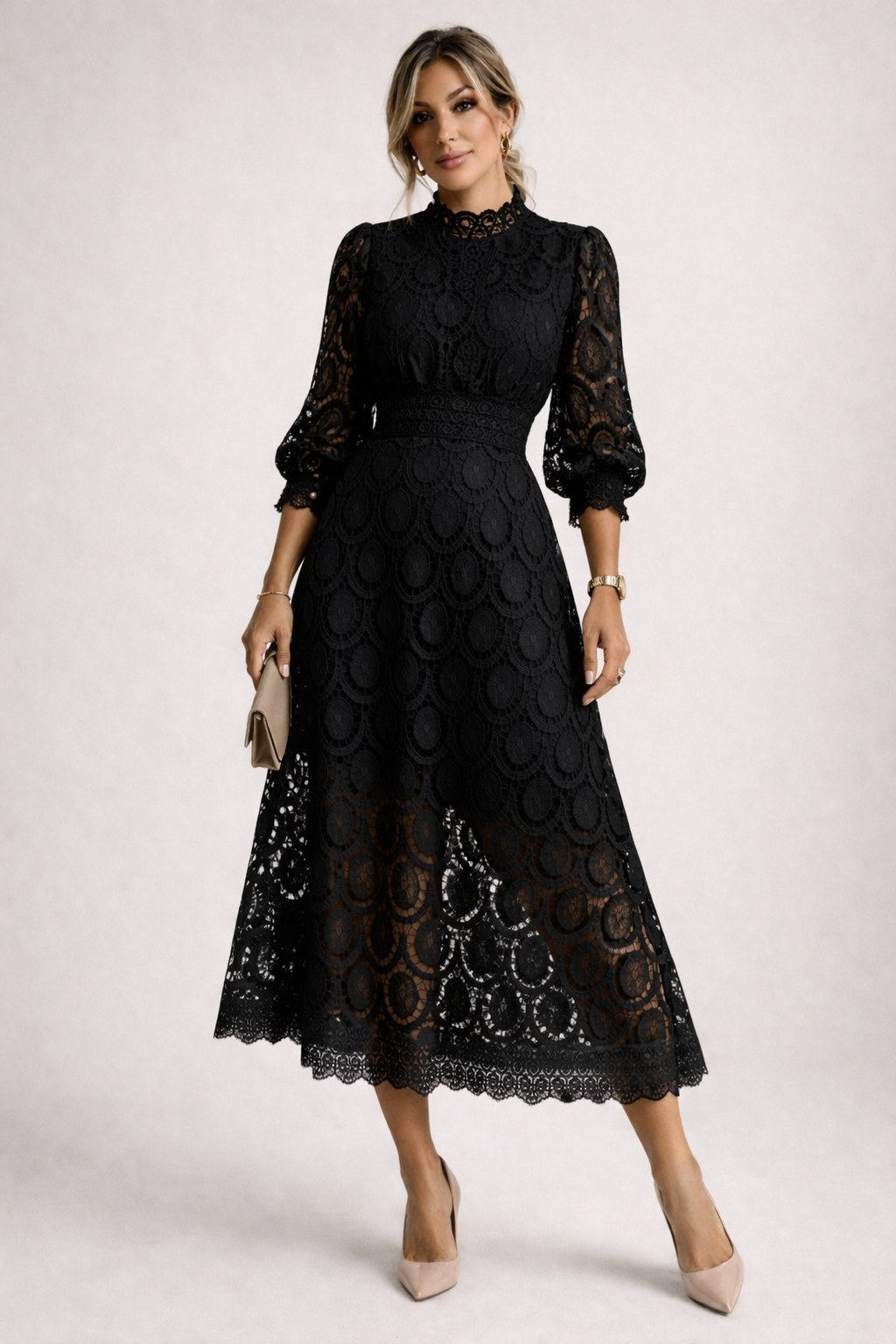 Robe Femme avec Dentelle Élégante Lucyle