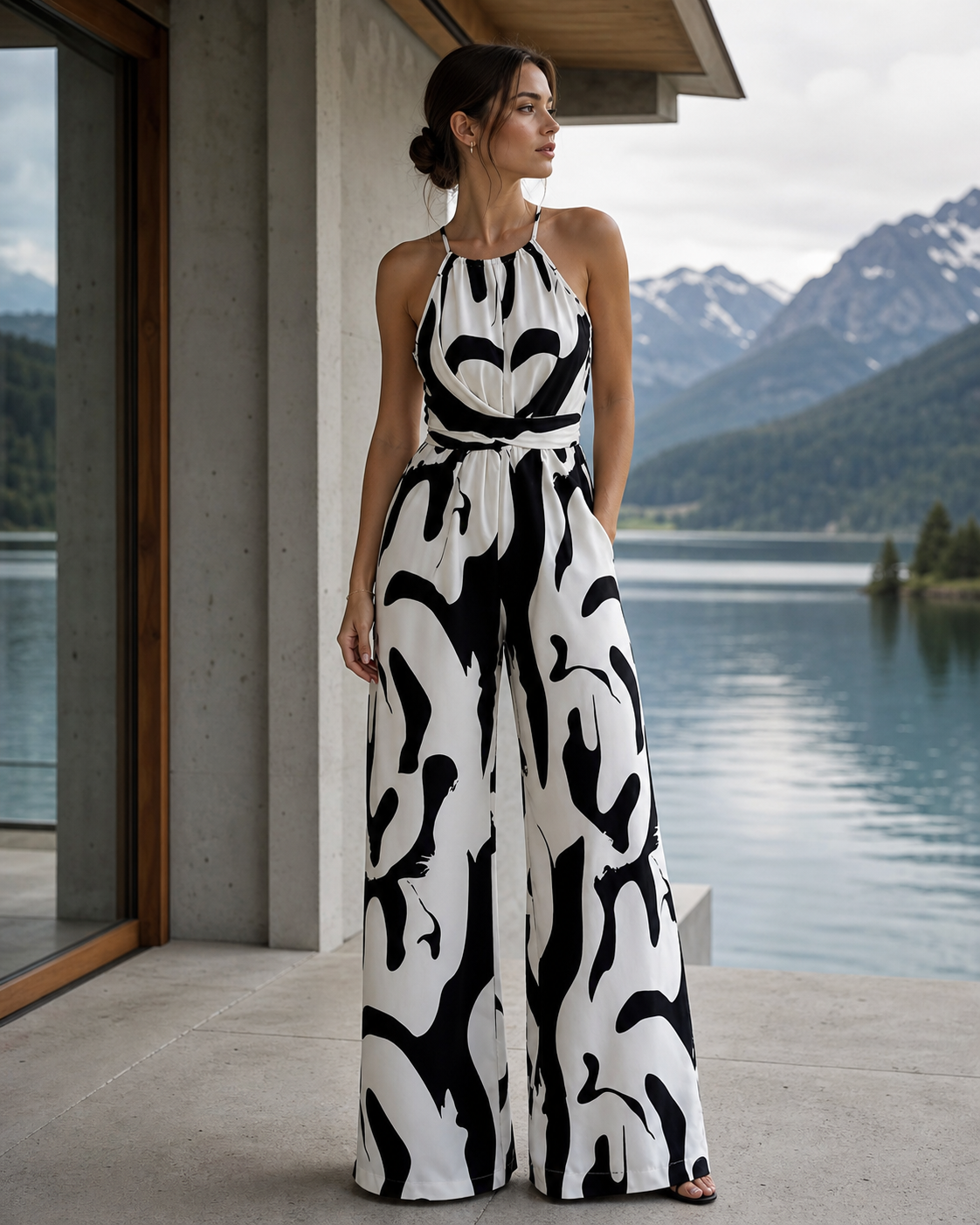 Robe Femme avec Détail à Nouer en Polyester Lucyle