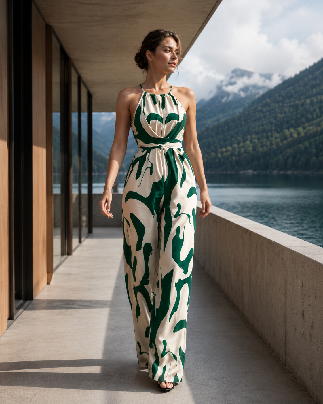 Robe Femme avec Détail à Nouer en Polyester Lucyle