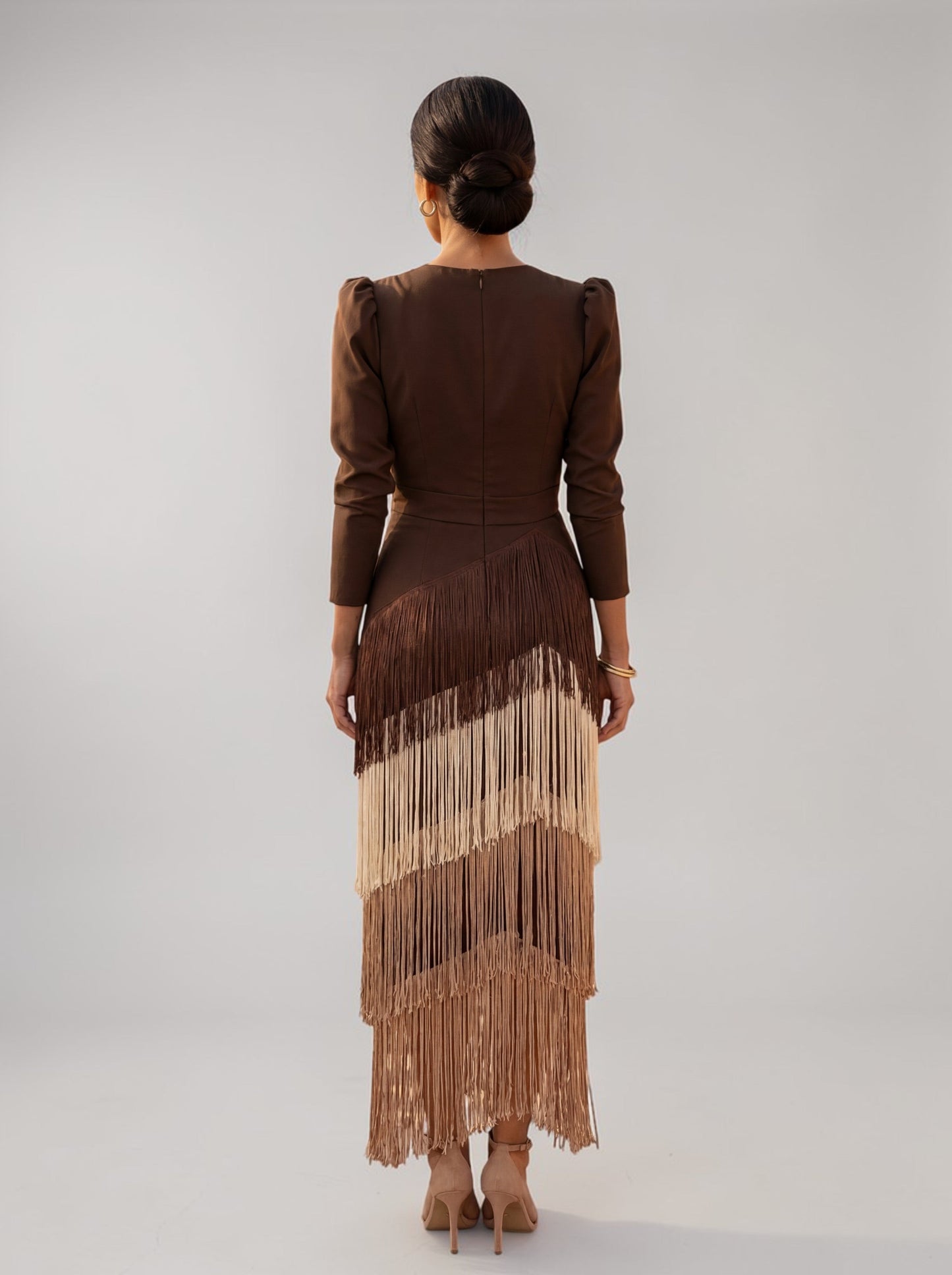 Robe Femme avec Détails à Franges Élégante Lucyle