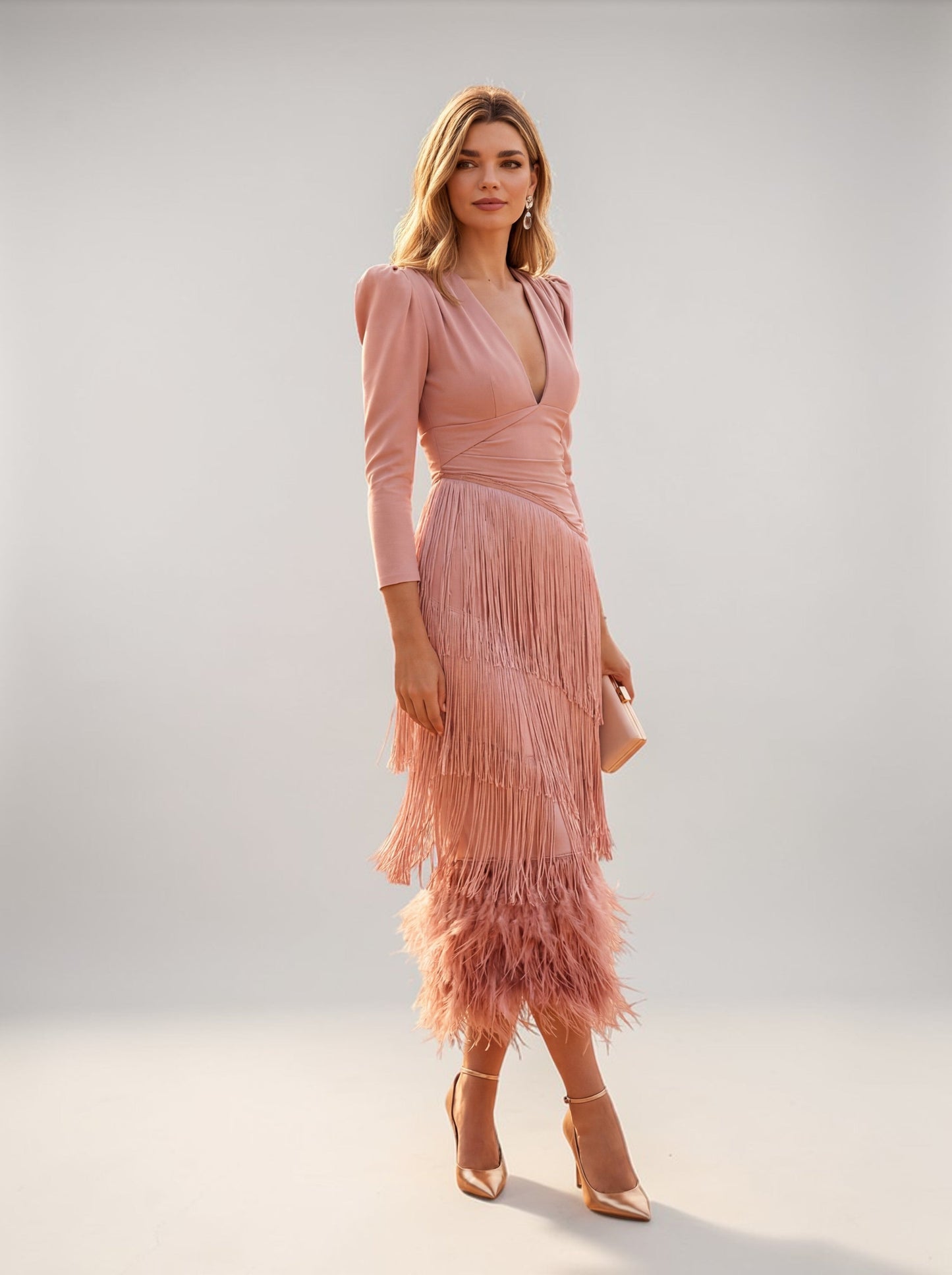 Robe Femme avec Détails à Franges Élégante Lucyle
