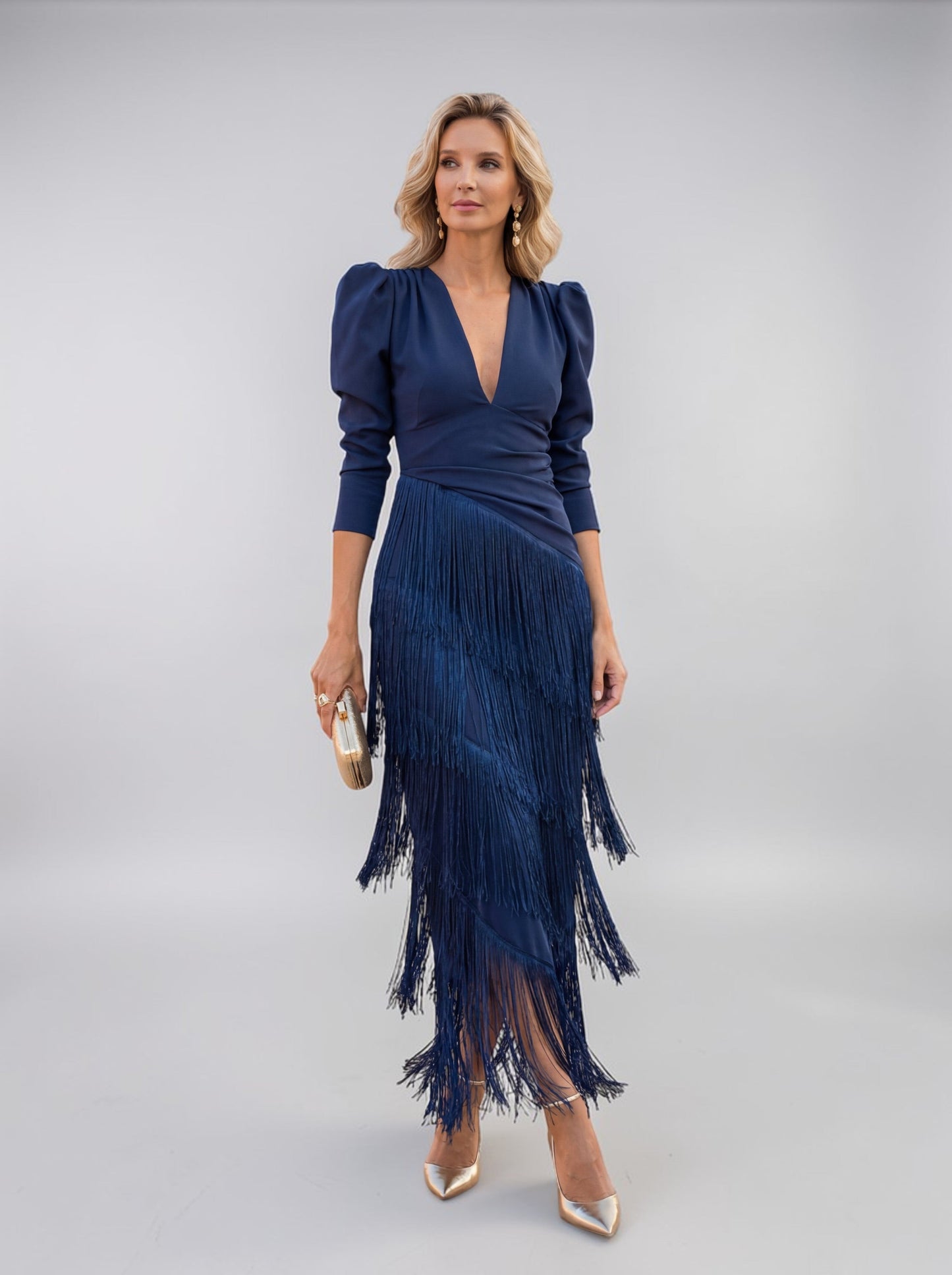Robe Femme avec Détails à Franges Élégante Lucyle