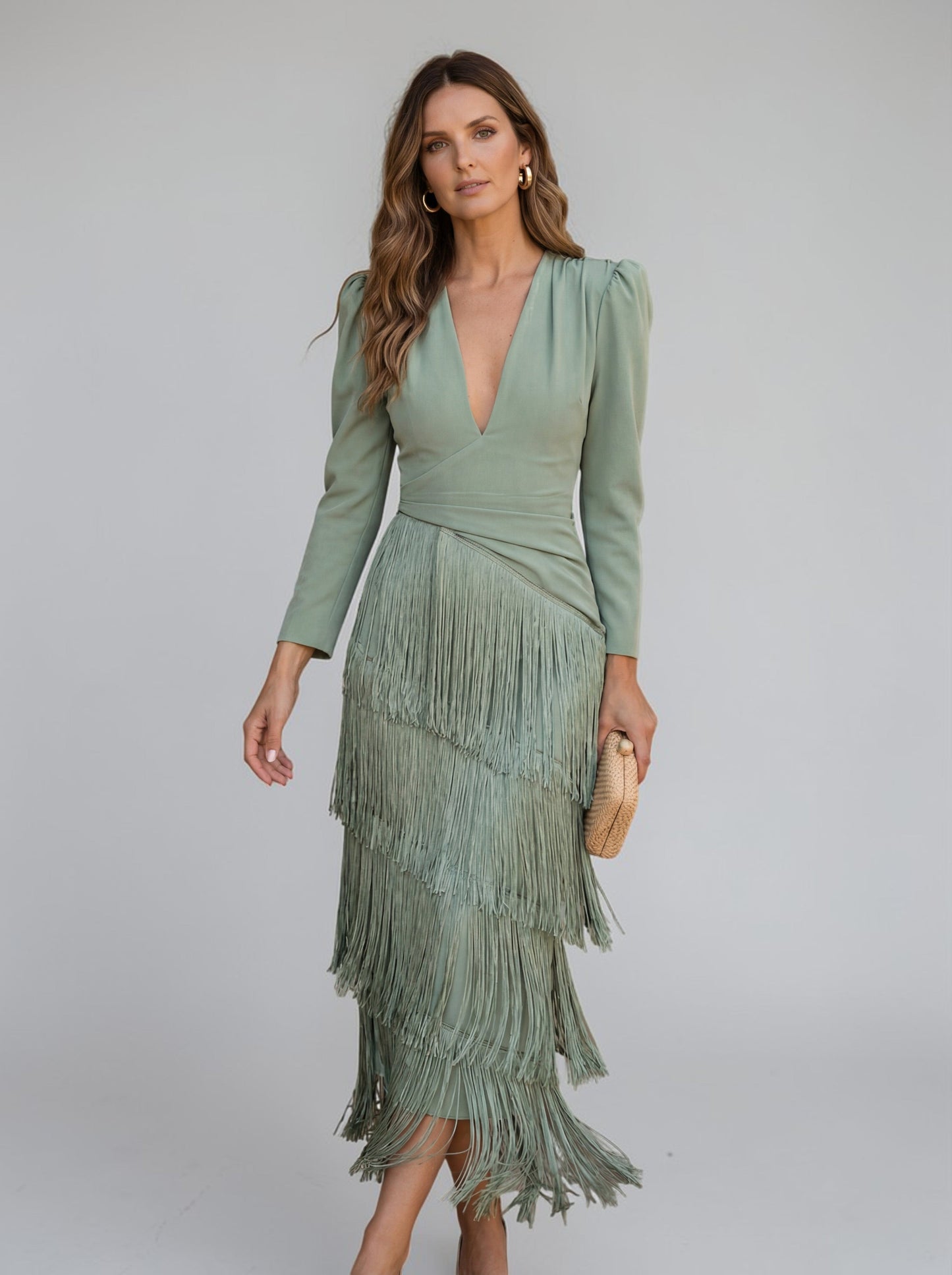 Robe Femme avec Détails à Franges Élégante Lucyle