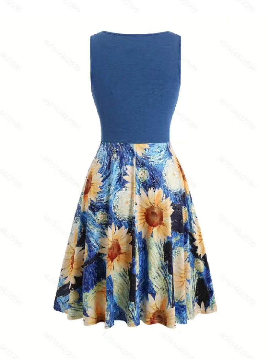 Robe Femme avec Imprimé Unique et Détail de Boucle Lucyle