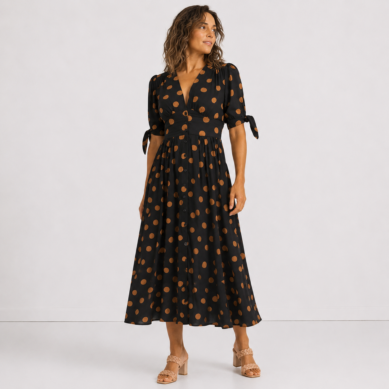 Robe Femme avec Imprimé à Pois Lucyle