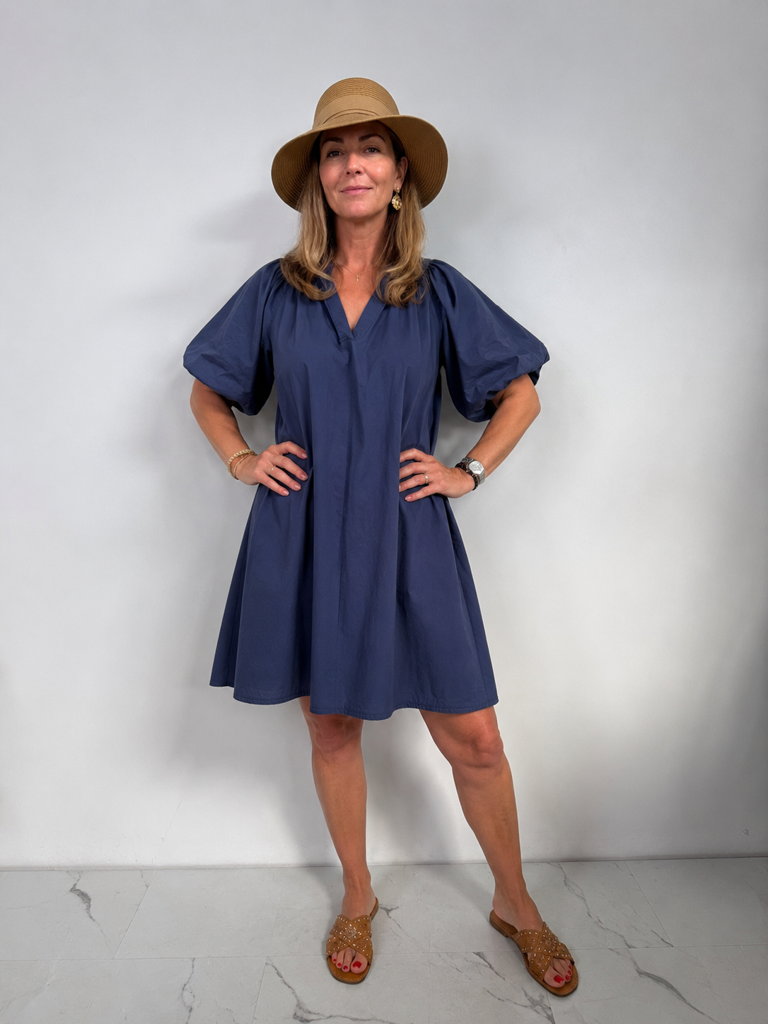 Robe Femme avec Manches Ballon et Confort Aéré Lucyle
