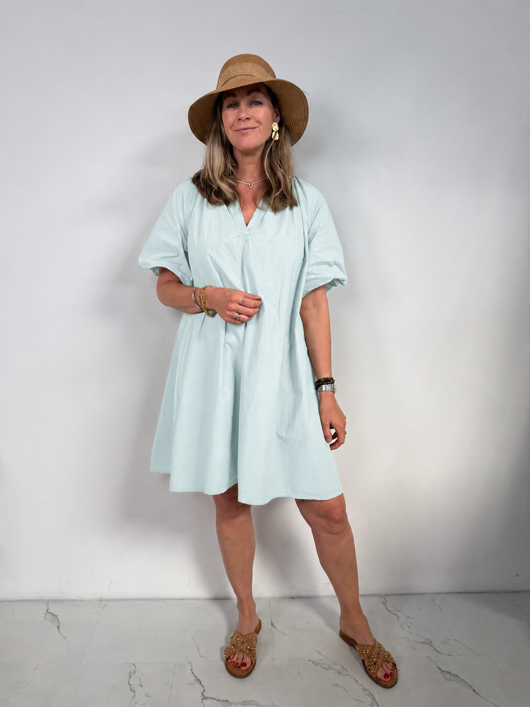Robe Femme avec Manches Ballon et Confort Aéré Lucyle
