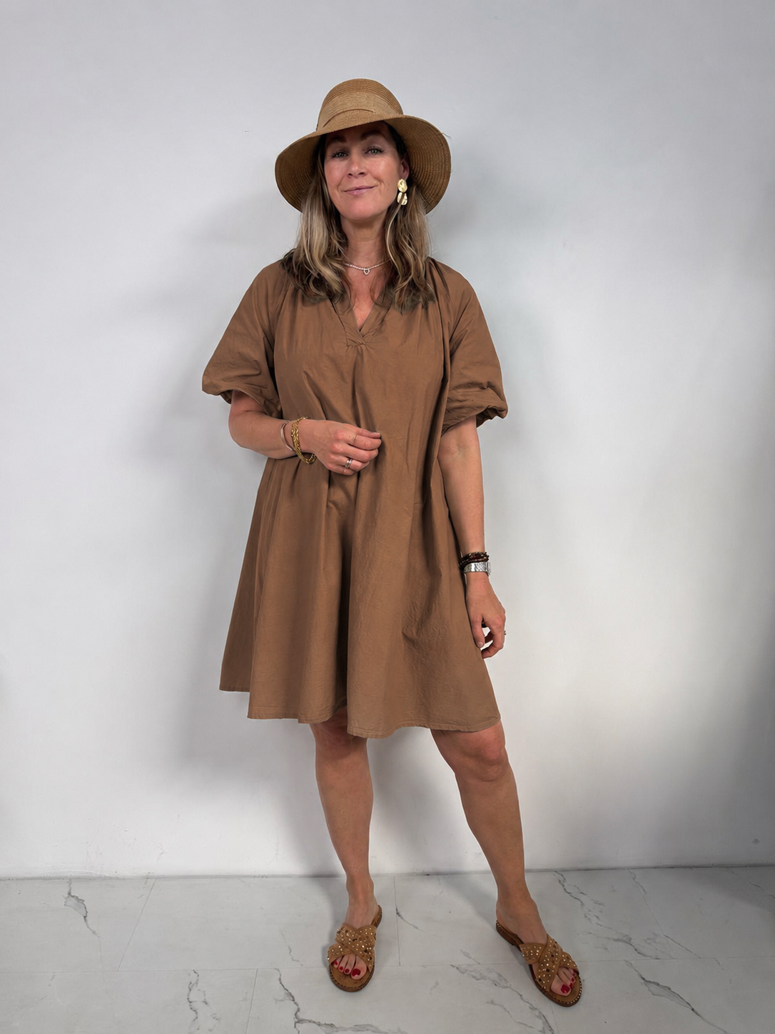 Robe Femme avec Manches Ballon et Confort Aéré Lucyle