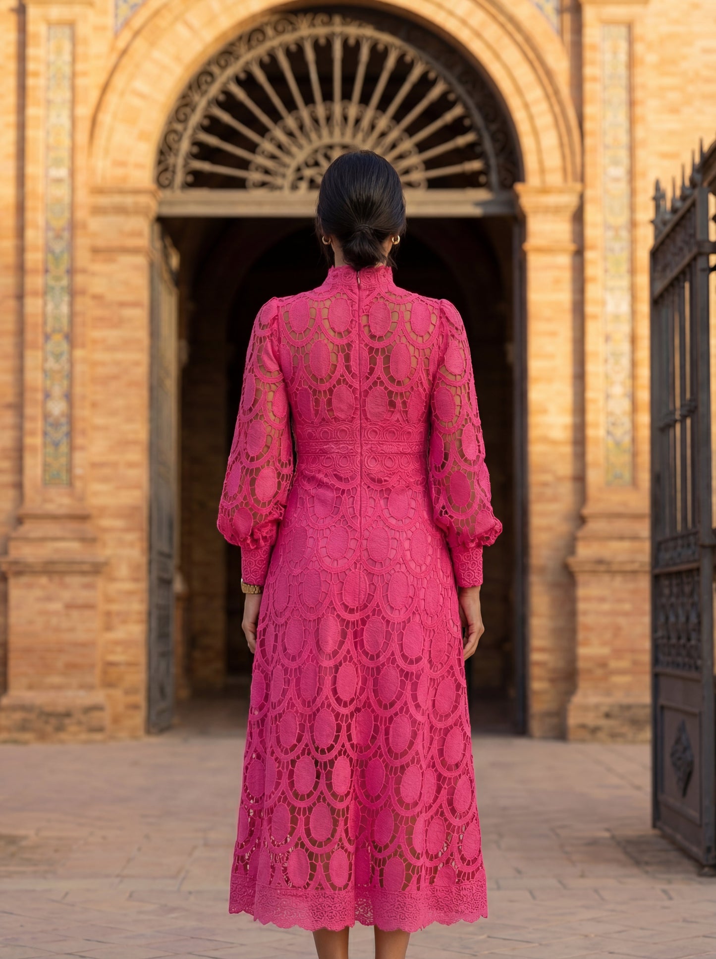 Robe Femme en Soie avec Dentelle Lucyle