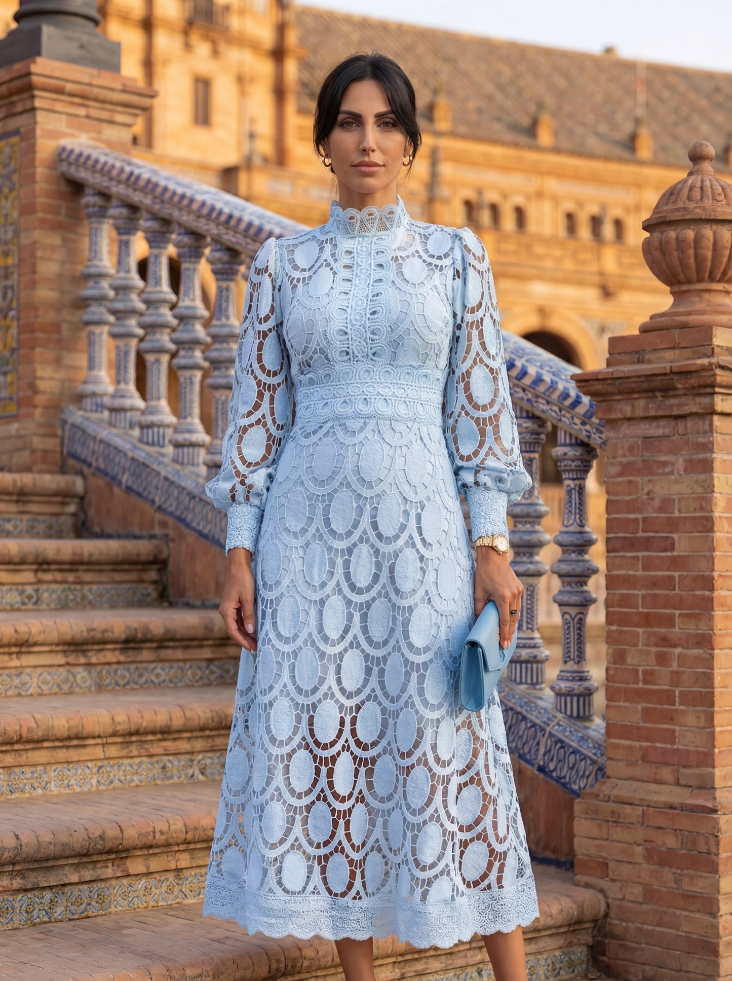 Robe Femme en Soie avec Dentelle Lucyle