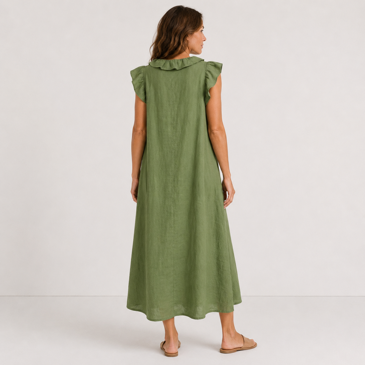 Robe Fluide Femme avec Col en V Lucyle