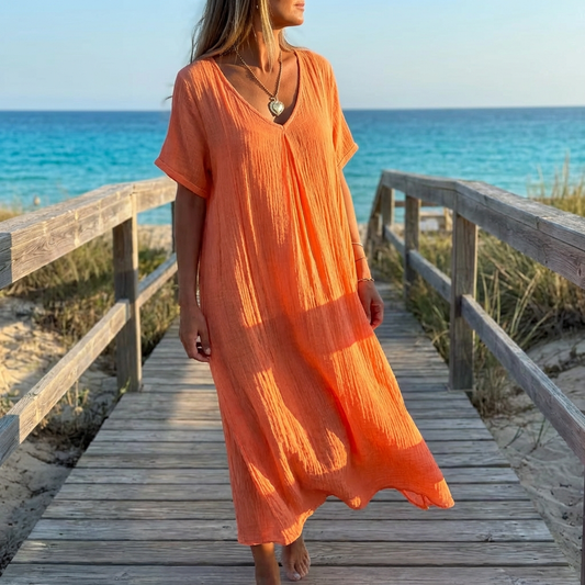 Robe Fluide Femme avec Motifs Élégants Lucyle