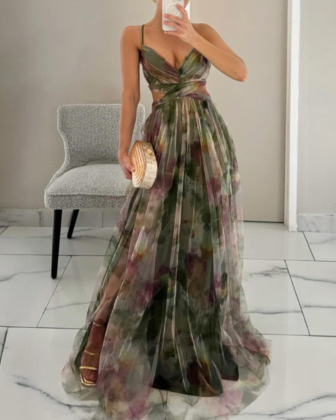 Robe Longue Femme avec Bretelles Réglables Lucyle