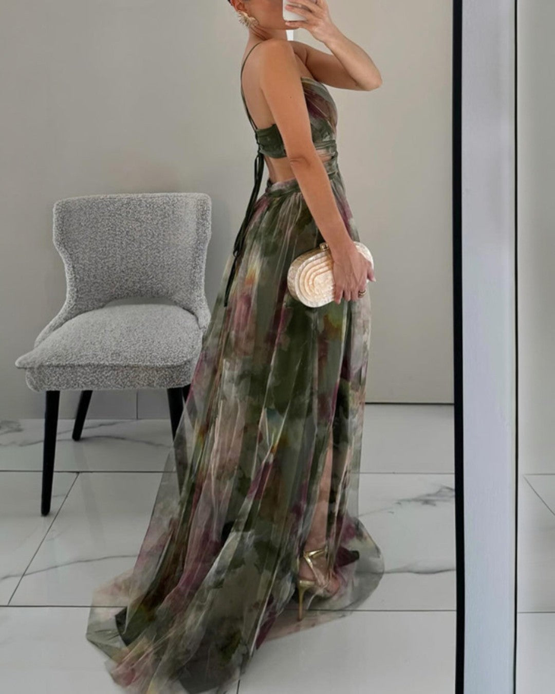 Robe Longue Femme avec Bretelles Réglables Lucyle