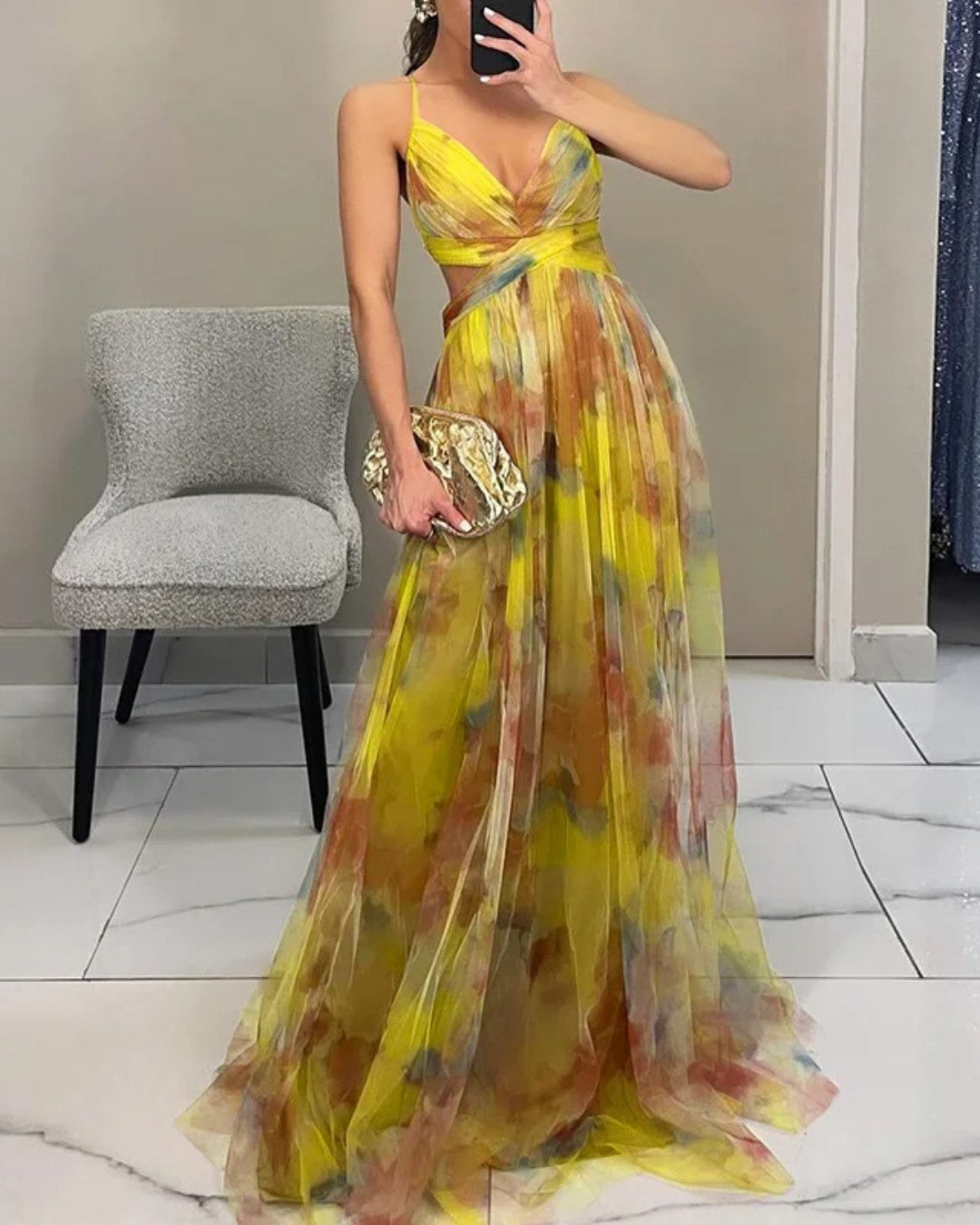Robe Longue Femme avec Bretelles Réglables Lucyle