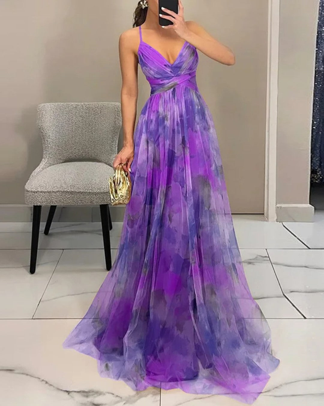 Robe Longue Femme avec Bretelles Réglables Lucyle