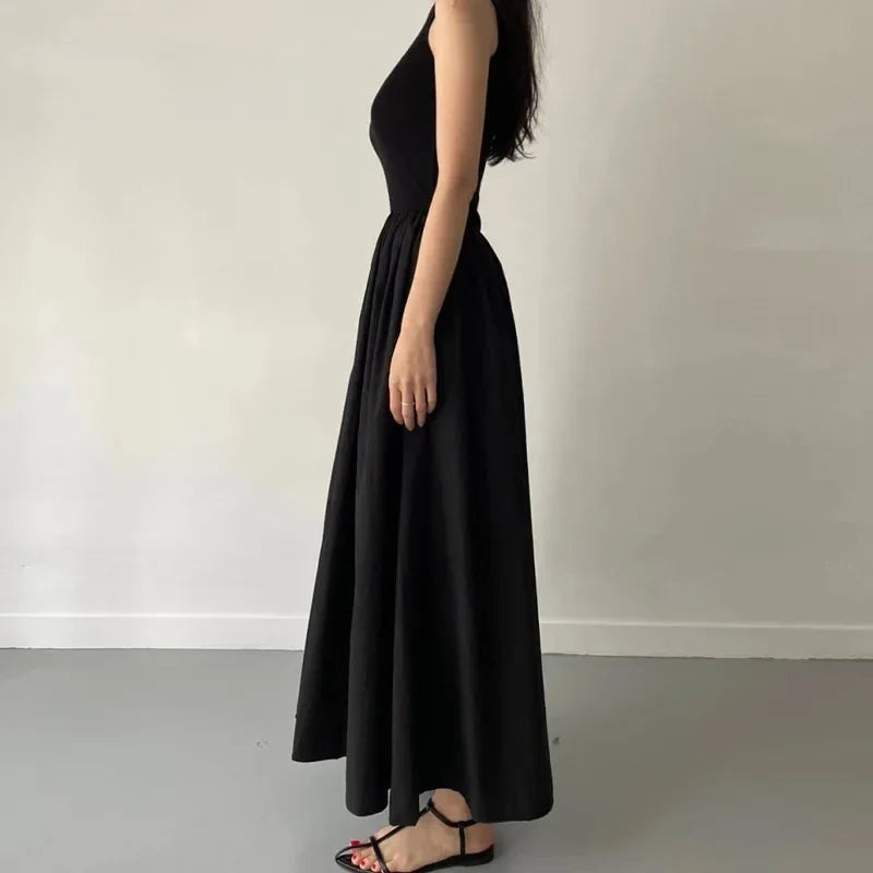 Robe Longue Femme avec Col Rond Lucyle