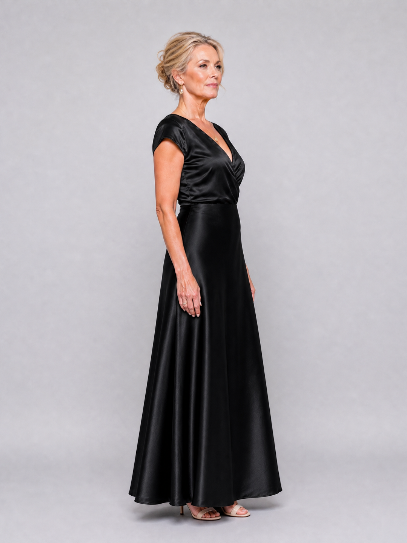 Robe Longue Femme avec Corsage Cache-Cœur Lucyle