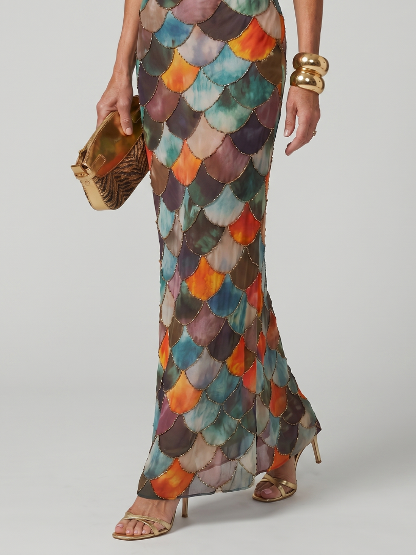 Robe Longue Femme avec Décolleté Dos Nu Lucyle