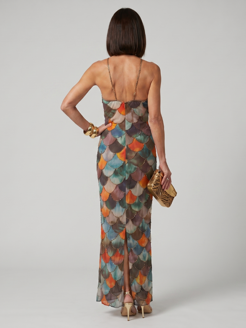 Robe Longue Femme avec Décolleté Dos Nu Lucyle