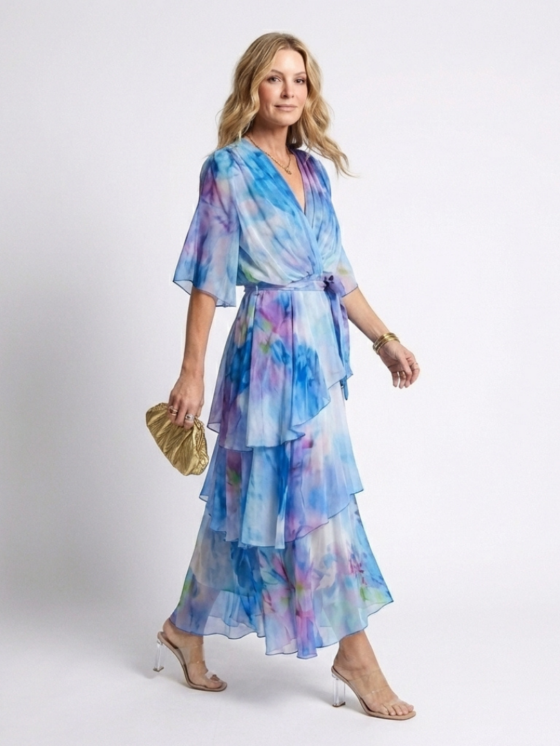 Robe Longue Femme avec Décolleté Élégant Lucyle