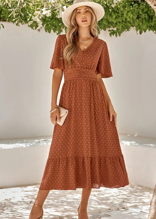 Robe Longue Femme avec Décolleté en V Lucyle